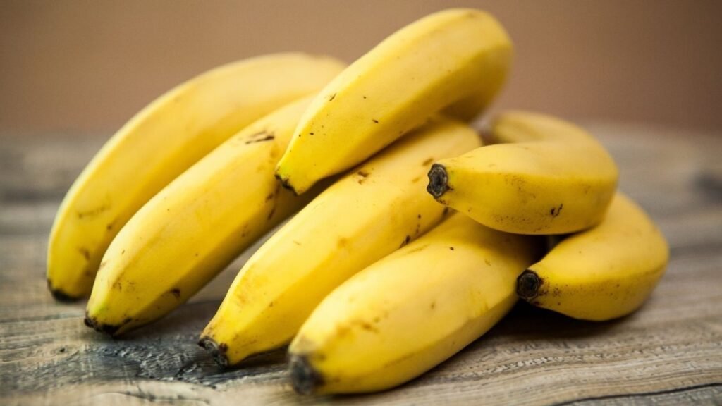 Bananas, a potassium-rich energy booster for dogs (best in moderation).