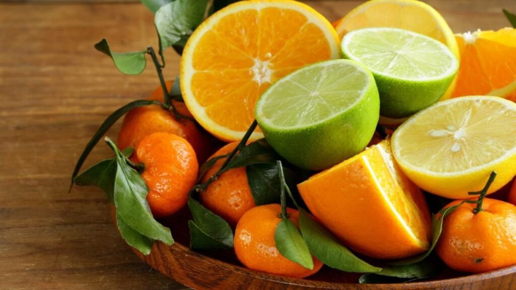 Citrus fruits (in large amounts), which contain citric acid that can upset a dog's stomach.