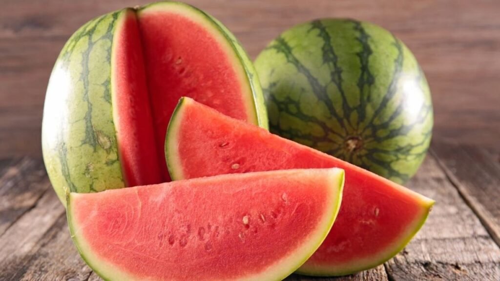 Hydrating, seedless watermelon that is vitamin-rich and safe for dogs.